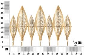 Aranyszínű fém fali fogas Long Leaf – Mauro Ferretti