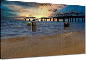 Vászonkép 120x80 Naplemente a tengerparton