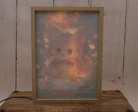 Világító fa képkeret Nagy 22x32cm