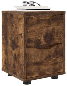 vidaXL Éjjeli asztal fiókkal Füstölt tölgy 30,5 x 30 x 43 cm Faanyag