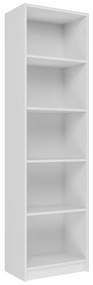 Drohmo R50 polcos szekrény, könyvtartó, 50x181x30 cm, fehér