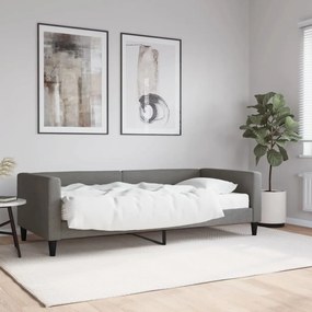 sötétszürke szövet heverő matraccal 90 x 200 cm