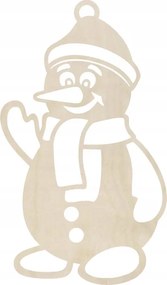 Karácsonyi gömbök fa dísz Hóember úr 5db