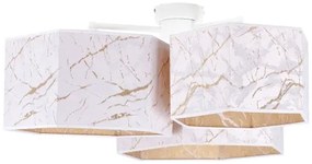 Duolla - Felületre szerelhető csillár ROLLER TRIO HEX 3xE27/15W/230V fehér/arany