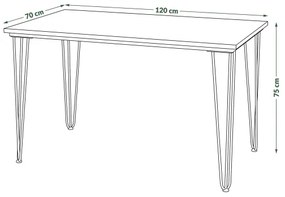 HALIJA étkezőasztal, fehér