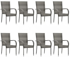 9 részes szrüke polyrattan kerti étkezőgarnitúra