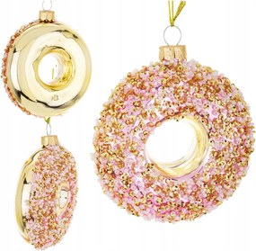 Donut Üveggömb Karácsonyfára 10 CM Karácsonyi Ajándék