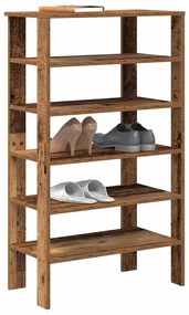antik fa szerelt fa cipőtartó 61x32x105 cm