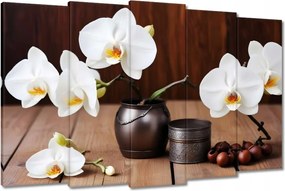 Vászonkép 150x95 Fehér orchideák