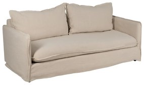 Krémszínű len kanapé 200 cm – Ixia