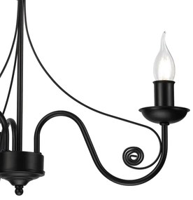 Csillár láncon DONATO 3xE14/40W/230V fekete