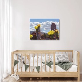 Fügekaktusz képe (üvegen) (70x50 cm)