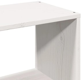 fehér tömör fa könyvespolcos ágy matrac nélkül 90 x 190 cm