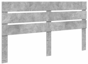 vidaXL Ágykeret fiókkal fejtámlával Beton Szürke 160 x 200 cm Faanyag