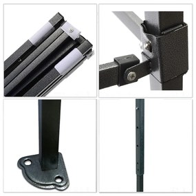 Összecsukható sátor 2x2 piros All-in-One