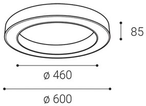LED2 - LED Dimmelhető mennyezeti lámpa SATURN LED/50W/230V 3000K/4000K fekete