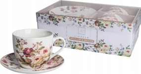 Csésze szett 2+2 Livello virágos csésze díszített porcelán csésze