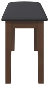barna tömörfa gumiból pad 90 cm