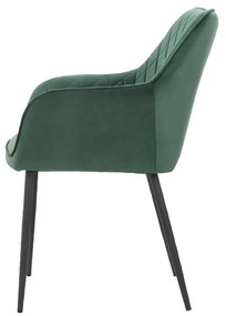 Zöld kárpitozott étkezőfotel szett 2 db-os Elvira – Støraa