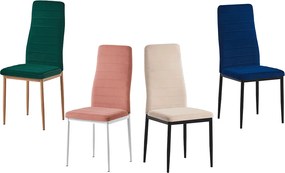 Szék, smaragd Velvet szövet/tölgy, COLETA NOVA