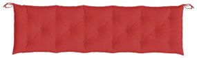 2 db piros oxford szövet kerti padpárna 180 x 50 x 7 cm