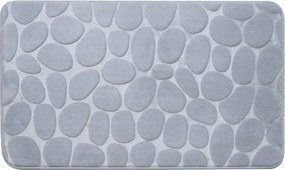 Csúszásgátló fürdőszobai szőnyeg puha bolyhos 50x80 Kavicsok szürke