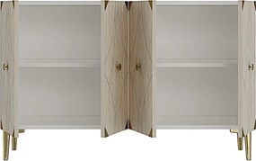 Alfa 120 - White, Travertine, Gold