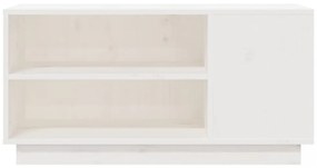 fehér tömör fenyőfa TV-szekrény 80 x 35 x 40,5 cm
