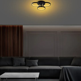 Halka-13310 fekete fém LED függőlámpa, 37 x 32 cm
