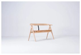 Ava tölgyfa pad bőr ülőkével - Gazzda