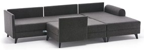 Antracitszürke sarokkanapé (U alakú) Belen – Balcab Home