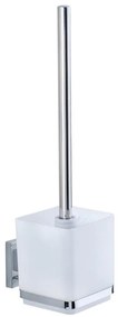 WENKO 22695100-WC WC-kefe VACUUM-LOC QUADRO ED 9,5x37 cm ezüst/fényes króm/átlátszó
