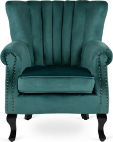 Fotel zöld bársony kárpittal – MALLO