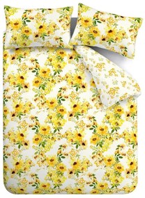 Sárga egyszemélyes ágyneműhuzat 135x200 cm Sunflowers – Catherine Lansfield