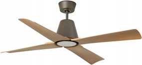 Faro Typhoon M Led mennyezeti ventilátor, DC motor, IP44, fa/barna, Led