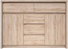 Komód, DTD laminált, tölgy sonoma, NORTY TYP 10