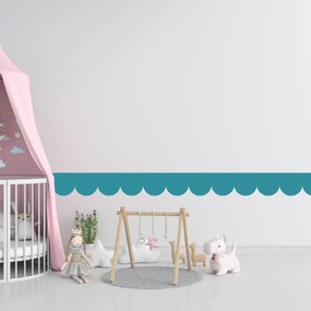 PIPPER. Textil öntapadó tapéta - Mini Ív - Kék-zöld színű Szín: Sápadt