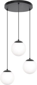 KAJA K-4746 CAMINA Fekete Színű Függeszték 3xE27 15W IP20