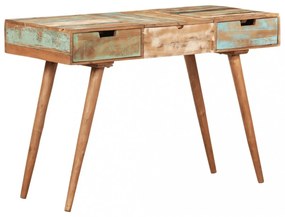 tömör újrahasznosított fa fésülködőasztal tükörrel 112x45x76 cm