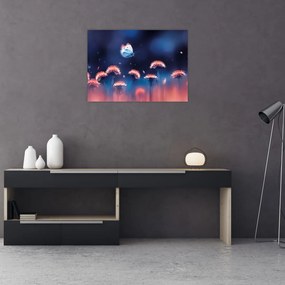 Pitypang képe kék pillangóval (70x50 cm)