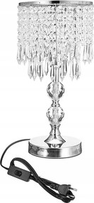 Asztali Lámpa Éjjeli Króm Kristály Asztali Lámpa