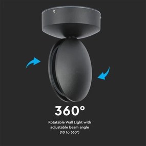 LED Kültéri fali lámpa LED/7W/230V 4000K IP65 fekete