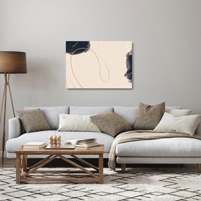 Üveg kép - Bézs absztrakció (70x50 cm)