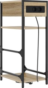 vidaXL Éjjeliszekrény Sonoma tölgy 40 x 27 x 76 cm Faanyag