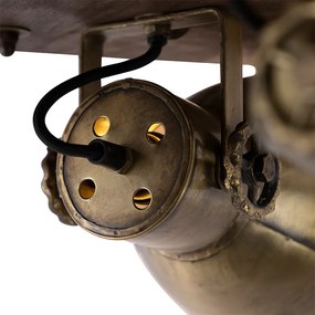 Mennyezeti lámpa bronz fa díszítéssel 3-lámpás - Mangoes