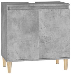 betonszürke szerelt fa mosdószekrény 58x33x60 cm