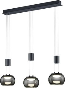 TRIO 342010332 MADISON Többágú Függesztett Lámpa Fekete LED IP20
