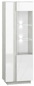 Lumens 03 vitrin jobb beton/fehér fényes