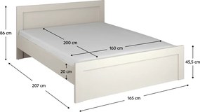 Ágy, 160x200, kasmír, KAROS