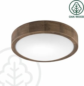 Brilagi-LED RGBW Dimmelhető mennyezeti lámpa CARVALHO SLIM 1xE27/15W/230V Wi-Fi tölgy átmérő 27 cm